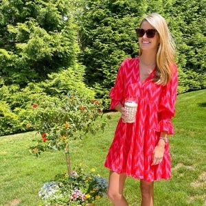 Pomander Place Hot Pink Ikat Kenzo Dress